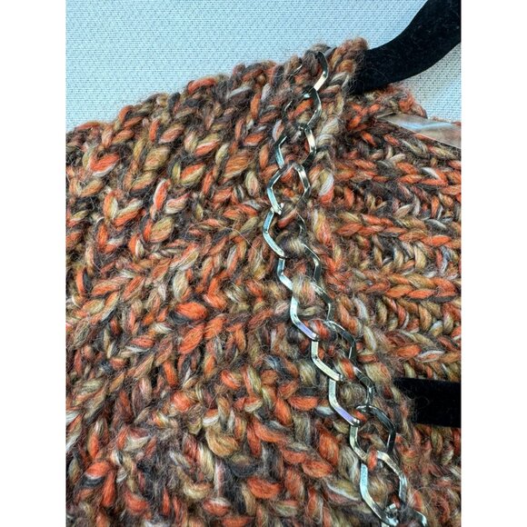 Chicos Womens Knit Poncho Sweater Fringe Size 2 Medium Mixed-Color - Picture 4 of 13